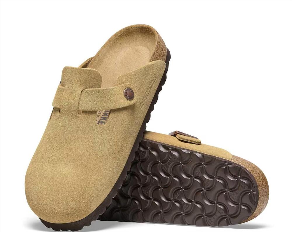 NEW BIRKENSTOCK women's boston regular footbed clog in latte cream